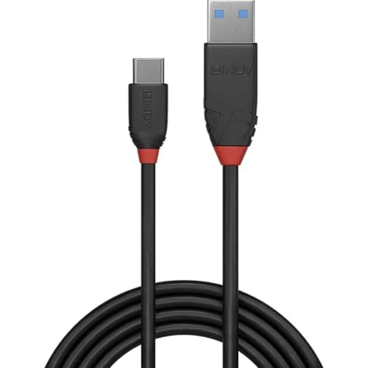 1.5m USB 3.1 Typ A an C Kabel 3A, Black Line – Bild 5