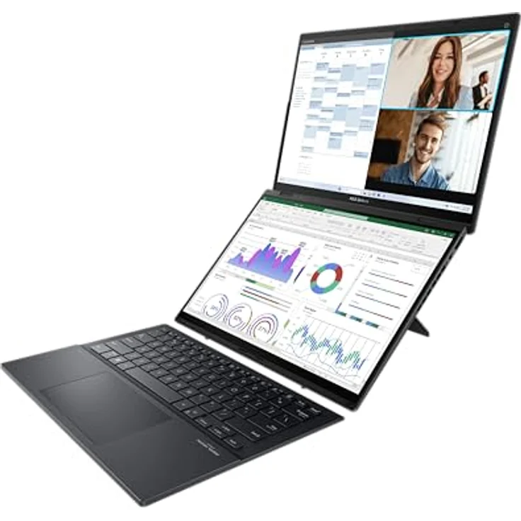 ASUS Zenbook Duo OLED Laptop | 14" WQXGA+ 120Hz/0,2ms OLED Display | Intel Core Ultra 9 | 32 GB RAM | 1 TB SSD | Intel Arc | Windows 11 | QWERTZ Tastatur | Inkwell Gray – Bild 3