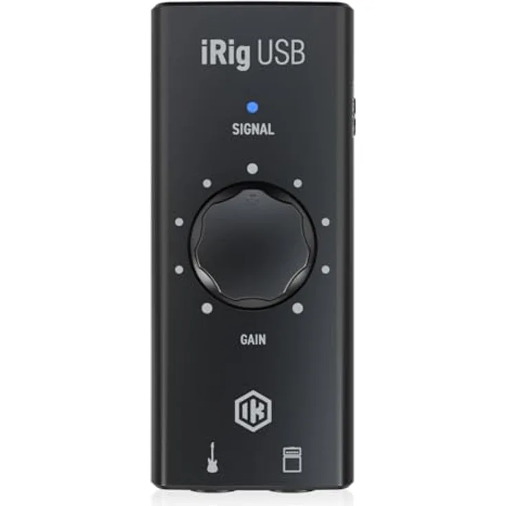 IK Multimedia iRig USB-C Gitarren-USB-Audiointerface für MAC und PC, hochauflösende Audioübertragung, AMP-Ausgang mit zwei FX/Thru-Modi, Eingangsverstärkungsregler, inkl. IK-App und Software-Paket