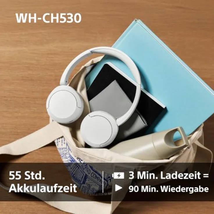 Sony WH-CH530, Over-Ear Kopfhörer mit hochwertigem Klang, blau – Bild 5