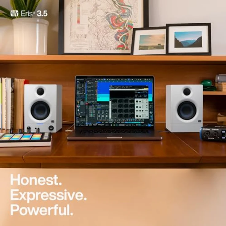 PreSonus Eris 3.5 Gen 2 Aktivlautsprecher für Multimedia und Gaming, 50 W Leistung, Weiß – Bild 2