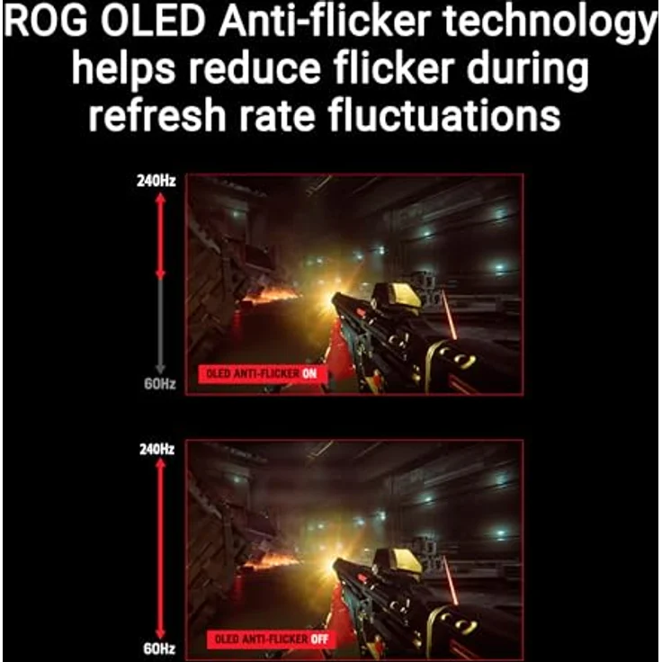 ASUS ROG Strix XG27AQDMES, 27 Zoll QD-OLED Gaming-Monitor, 1440p, 240 Hz, 0,03 ms, G-SYNC kompatibel, 99% DCI-P3, Neo Proximity Sensor, ASUS OLED Care Pro – Bild 5