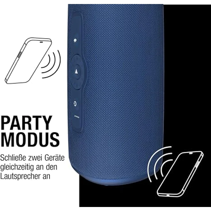 Fresh 'n Rebel Bold M2, Bluetooth Lautsprecher mit 24 Uhr spielzeit, Wasserdichter (IP67) Tragbarer musikbox Bluetooth, Party Mode, Lautstärkeregelungsring, Tiefe Bässe, Kräftige Lautstärke (Blau) – Bild 3