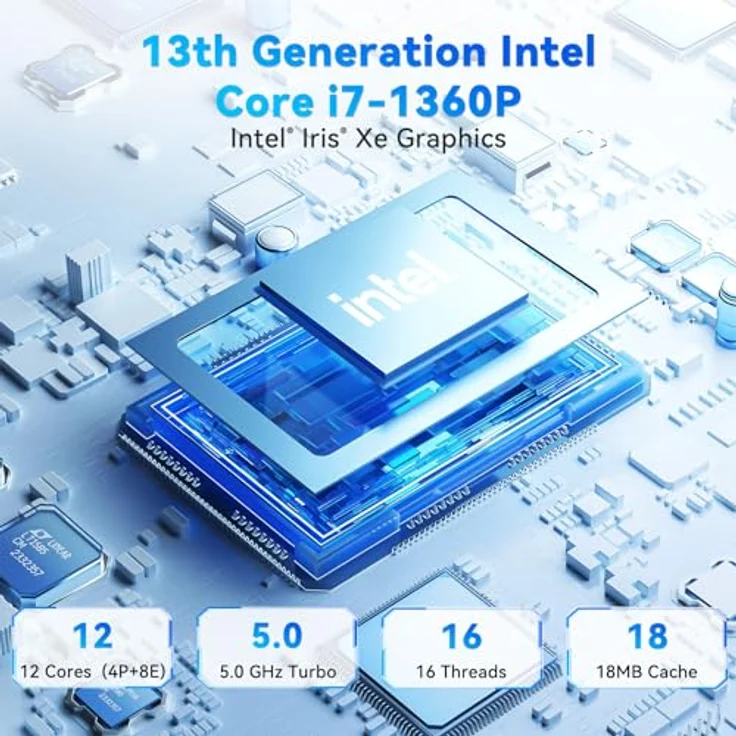 MSI Cubi NUC 13MQ-070PL, Mini-PC mit Intel Core i7-1365U, 16 GB DDR5 RAM, 1 TB SSD, Windows 11 Pro, EU Plug 220V – Bild 2