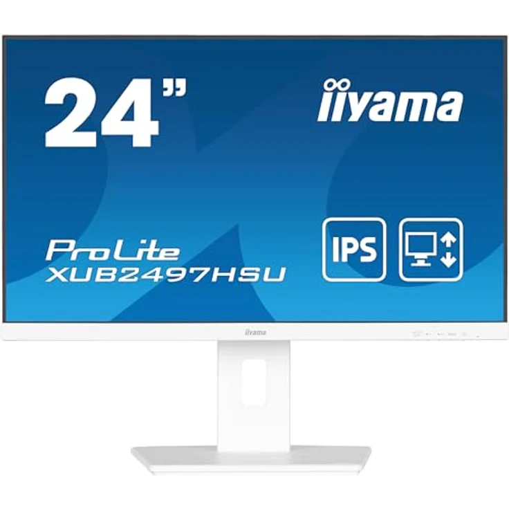 iiyama Prolite XUB2497HSU-W2 60,5cm 23,8" IPS LED-Monitor Full-HD 100Hz HDMI DP USB2.0 Slim-Line Höhenverstellung Pivot Adaptive Sync weiß – Bild 2