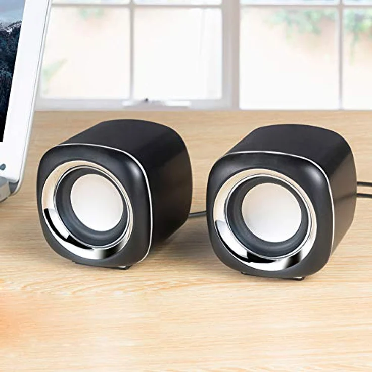 Bolwins F88DS USB Lautsprecher 6W - Tragbarer Mini-PC Lautsprecher mit Dynamischem Sound, USB-Stromversorgung, Schwarz – Bild 3