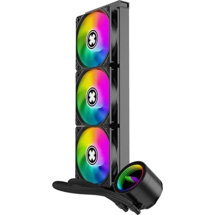 Xilence LiQuRizer LQ360PRO ARGB, CPU Wasserkühler mit 76 cfm Luftstrom, 3x 120 mm Lüftern und Infinity-Mirror-Design, Mehrfarbig – Bild 5