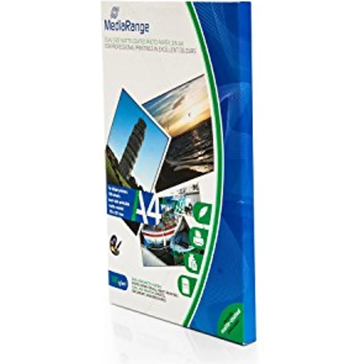 MediaRange DIN A4 Fotopapier für Tintenstrahldrucker, beidseitig matt, 140g, 100 Blatt – Bild 2