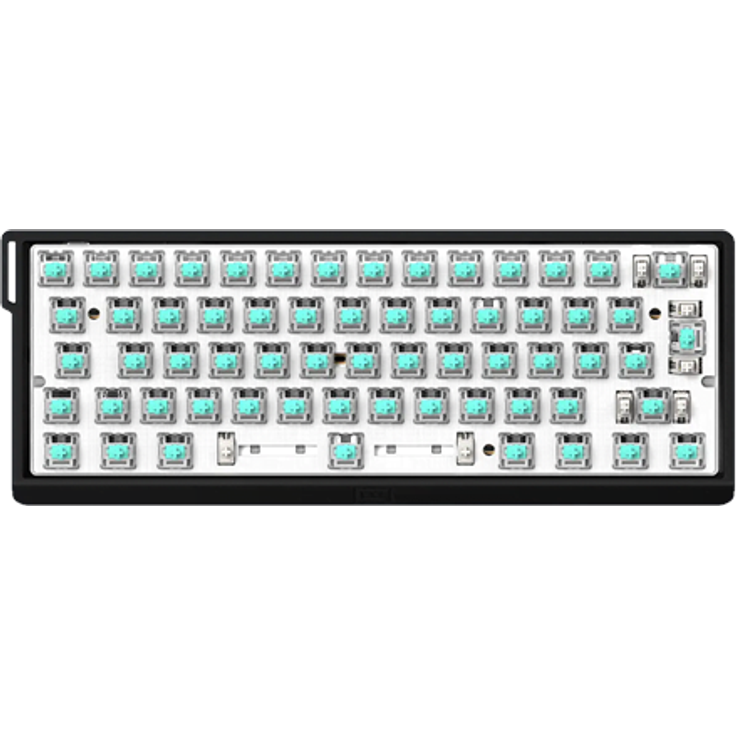 Wooting 60HE v2 - Gaming Tastatur, 60% TKL, ISO, Schwarz, mit RGB, hot swappable Hall-Effekt-Switches, 8000 Hz Polling-Rate, abnehmbares USB-C Kabel