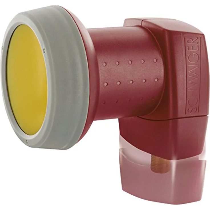 SCHWAIGER 326 Single LNB, 1-Teilnehmer Low Noise Blockconverter mit Sun Protect Technologie, hitzebeständig, wetterfest, vergoldete Kontakte, rot – Bild 2