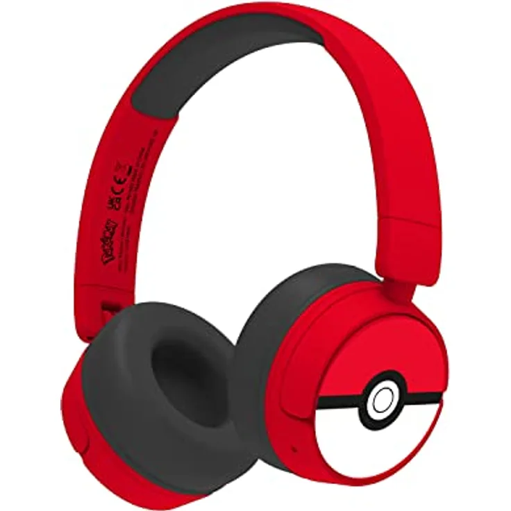 OTL Technologies PK1000 Pokemon Poke Ball Kinder-Kopfhörer, kabellos, Rot