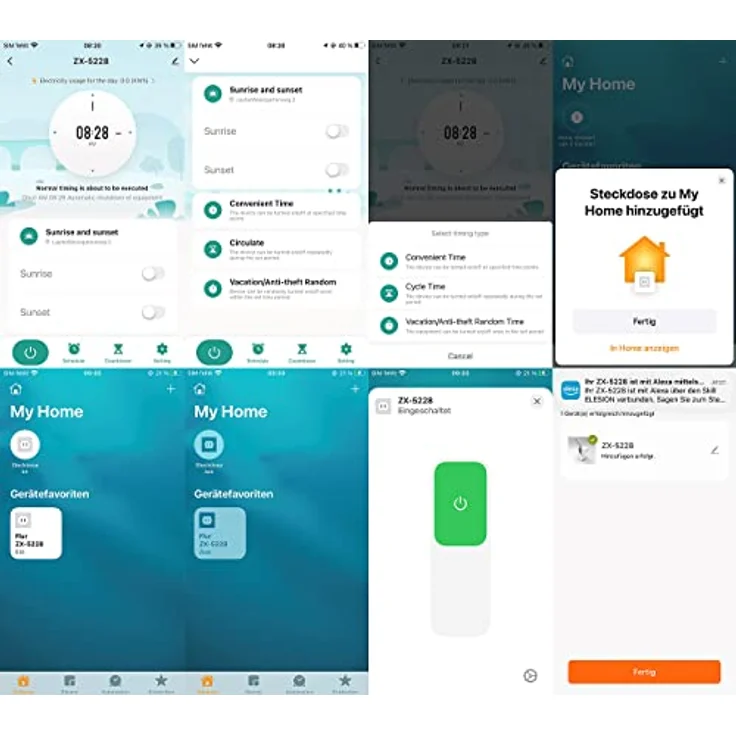 Luminea Home Control SF-550 Zeitschaltuhr: WLAN-Outdoor-Steckdose, HomeKit-fähig, App, Sprachbefehl, Strommessung (Wlansteckdosen) – Bild 5