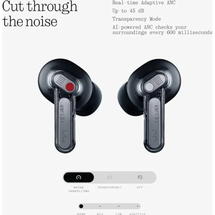 NOTHING Ear (3), In-ear Kopfhörer mit Bluetooth, schwarz – Bild 5