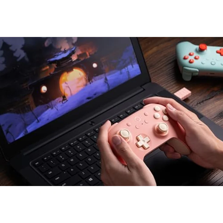 8bitdo Ultimate 2C Wireless, Gaming Controller für Windows & Android, Bluetooth, pfirsich/hellgelb – Bild 6
