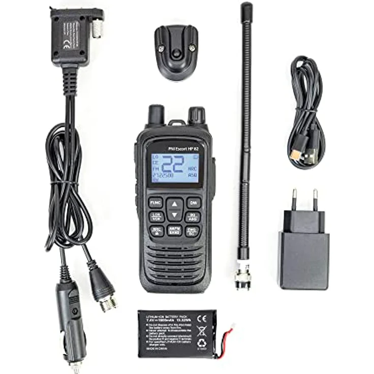 PNI Escort HP 82, tragbares CB-Handfunkgerät mit 4 W Sendeleistung, 7 Standards und 1800-mAh-Akku – Bild 8