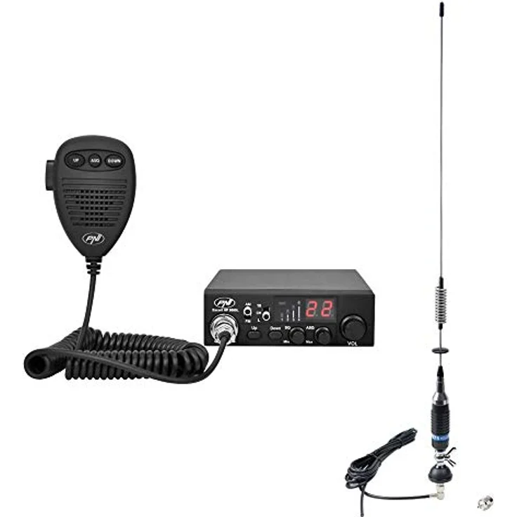 Paket CB PNI-Funkgerät HP 8000L ASQ Escort mit CB PNI S75-Antenne mit Kabel und Fester Halterung – Bild 1
