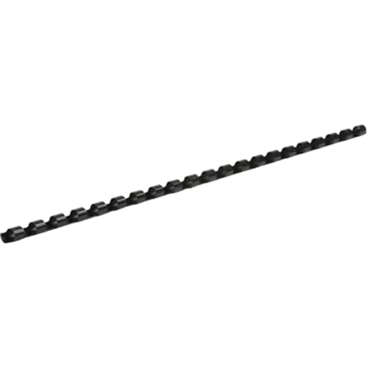 GENIE Plastikbinderrücken DIN A4, 6 mm, 10 Stück, schwarz, geeignet für alle Bindegeräte, ideal für Dokumente, Präsentationen & Unterlagen – Bild 1