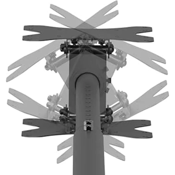 Neomounts DEH 23"-43" 2TFT 2Gelenke H:106-156cm Max.45, Beamer-Halterung mit flexiblem Höhenverstellbarkeit, schwarz – Bild 4