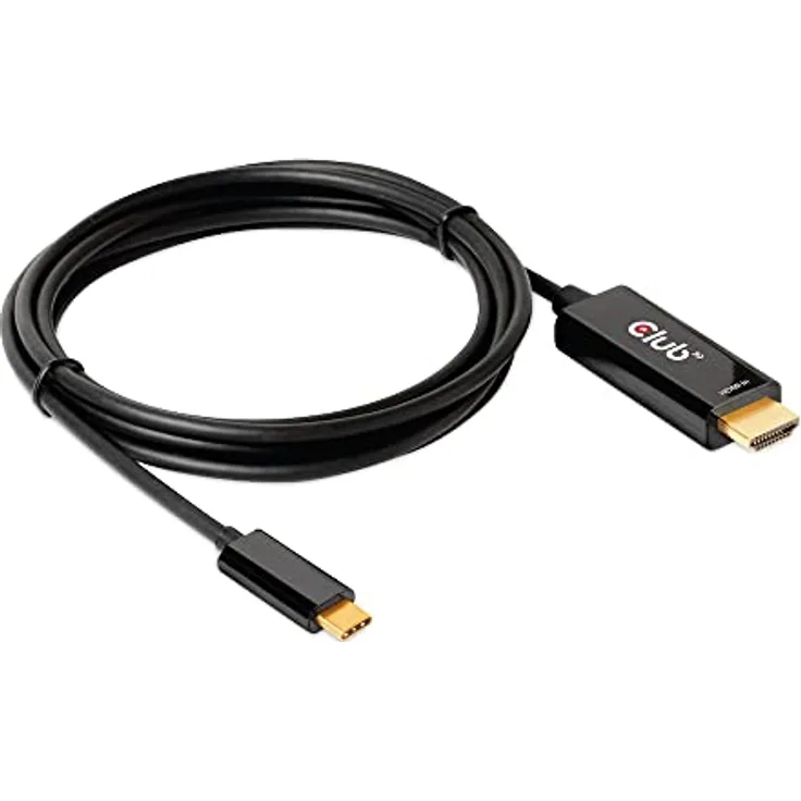 Club 3D HDMI™ auf USB-Typ-C 4K60Hz aktives Kabel Schwarz 1,8m