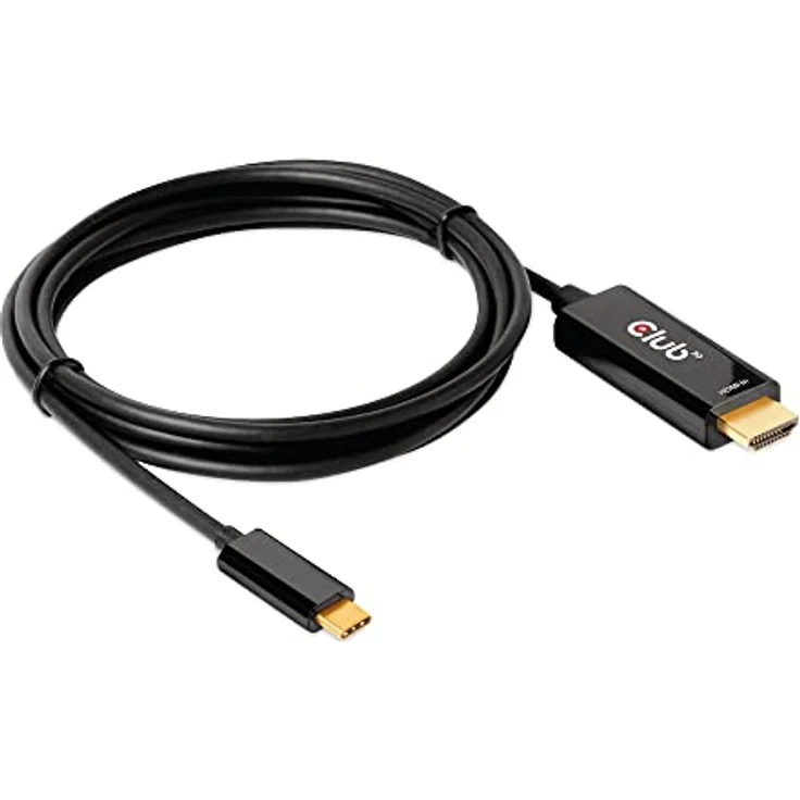 Club 3D HDMI™ auf USB-Typ-C 4K60Hz aktives Kabel Schwarz 1,8m – Bild 1