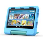Amazon Fire HD 8 Kids-Tablet (Neueste Generation), 3 GB RAM, werbefreie Inhalte, integrierte Kindersicherung, 13 Std. Akkulaufzeit, 32 GB, blau