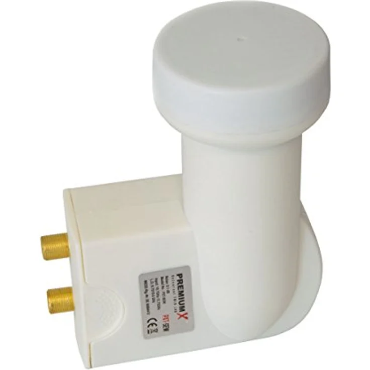 Premium X Twin LNB weiß SAT Direktanschluss 2 Teilnehmer Satellit TV Signalumsetzer DVB-S2 HD 4K inkl. 4X F-Stecker – Bild 5