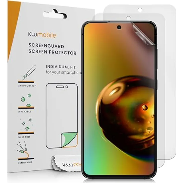 kwmobile 3X Folie matt kompatibel mit Samsung Galaxy A55 5G - Displayschutzfolie Schutzfolie entspiegelt