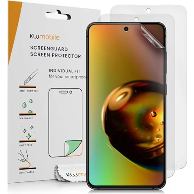 kwmobile 3X Folie matt kompatibel mit Samsung Galaxy A55 5G - Displayschutzfolie Schutzfolie entspiegelt – Bild 1