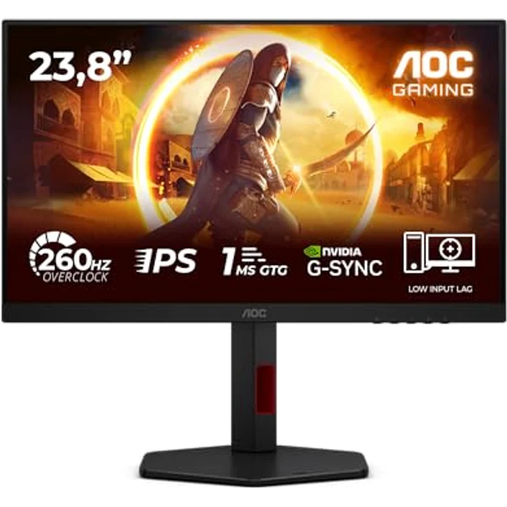AOC 24G4ZR 23,8 Zoll Full-HD Gaming Monitor, 260 Hz, 0,3 ms Reaktionszeit, Fast-IPS-Panel, HDR10 – Bild 2