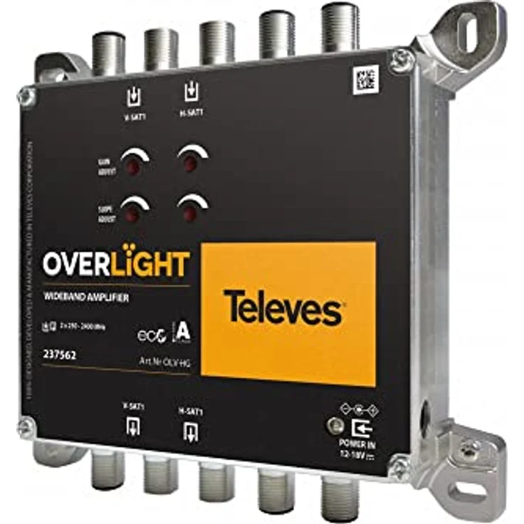 Televes WideBand Overlight 29dB Signalverstärker, Frequenzbereich 250...2400MHz, kompakte Bauweise – Bild 2