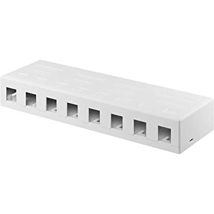 Goobay Wandgehäuse 79426, 8-Port Kunststoffgehäuse mit Beschriftungsfeld, weiß – Bild 1