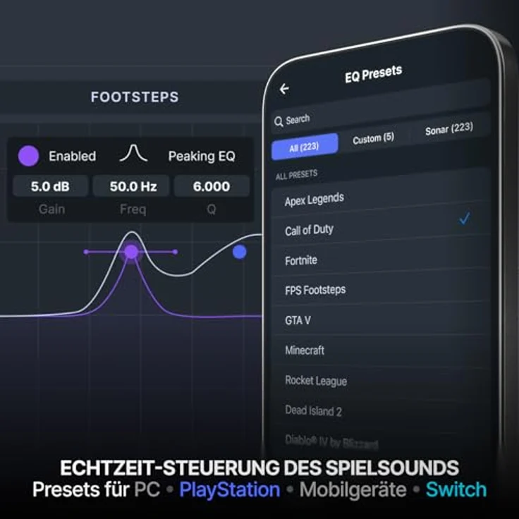 SteelSeries Arctis Nova 7 Wireless Gen 2, Multi-Plattform-Gaming-Headset mit über 50 Std. Akkulaufzeit, 2,4 GHz/Bluetooth-Verbindung, Echtzeit-App-Steuerung, für PC, PS5, PS4, Switch, Mobilgeräte – Bild 3