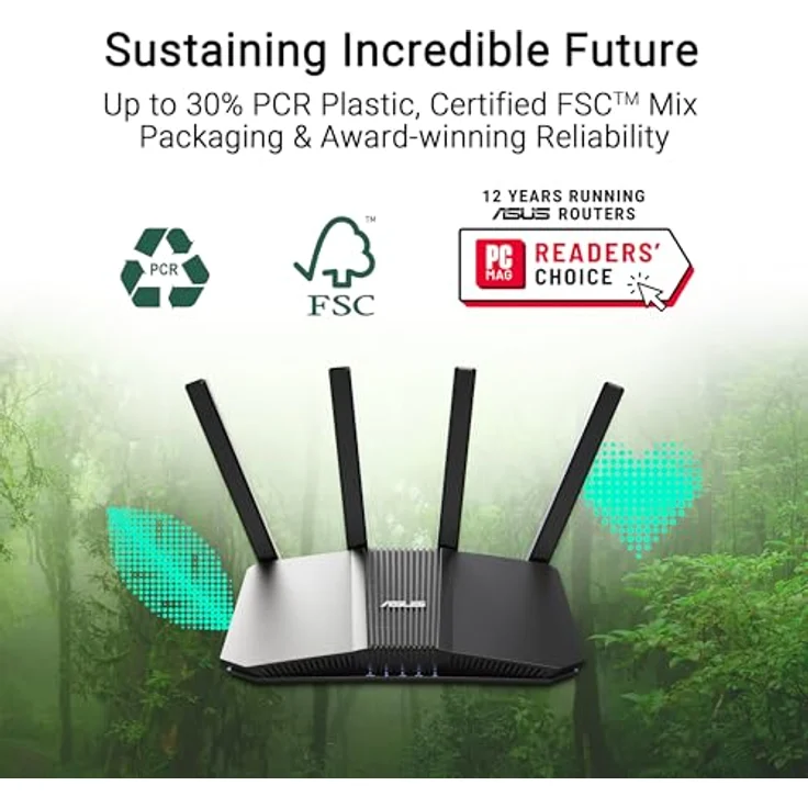 ASUS RT-BE82U, Dual-Band Router mit WiFi 7, bis zu 6452 Mbit/s, 5x 2.5 Gbit/s Anschlüssen, AiMesh-Technologie, Schwarz – Bild 6