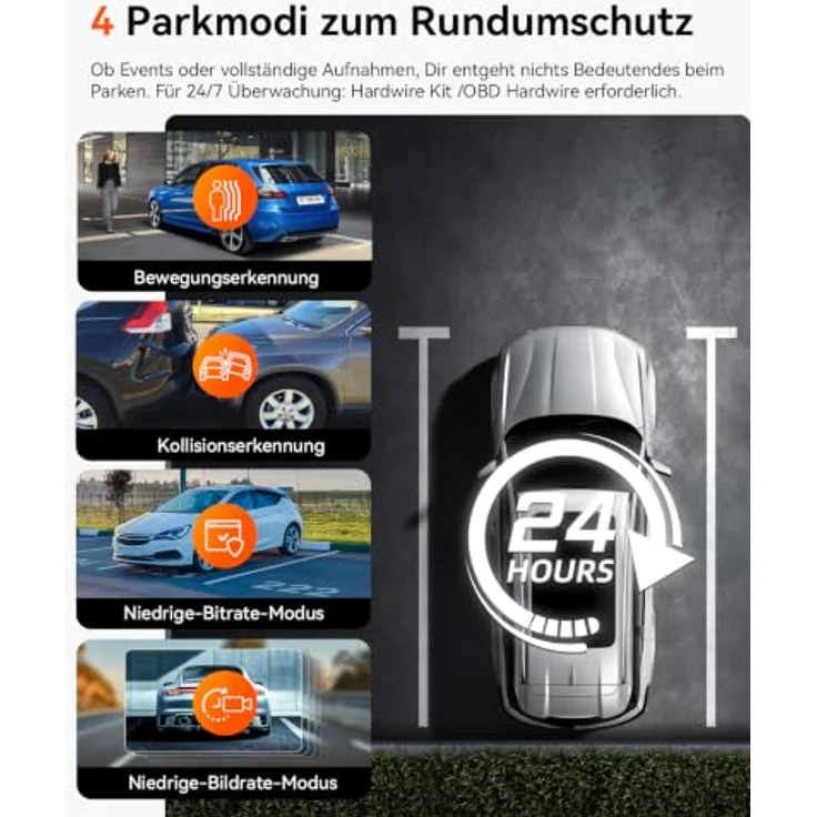 VANTRUE N2X Dual Dashcam, 2.7K + 1080P Auflösung, GPS, 5G WiFi, IR-Nachtsicht für Innen- und Außenüberwachung – Bild 5