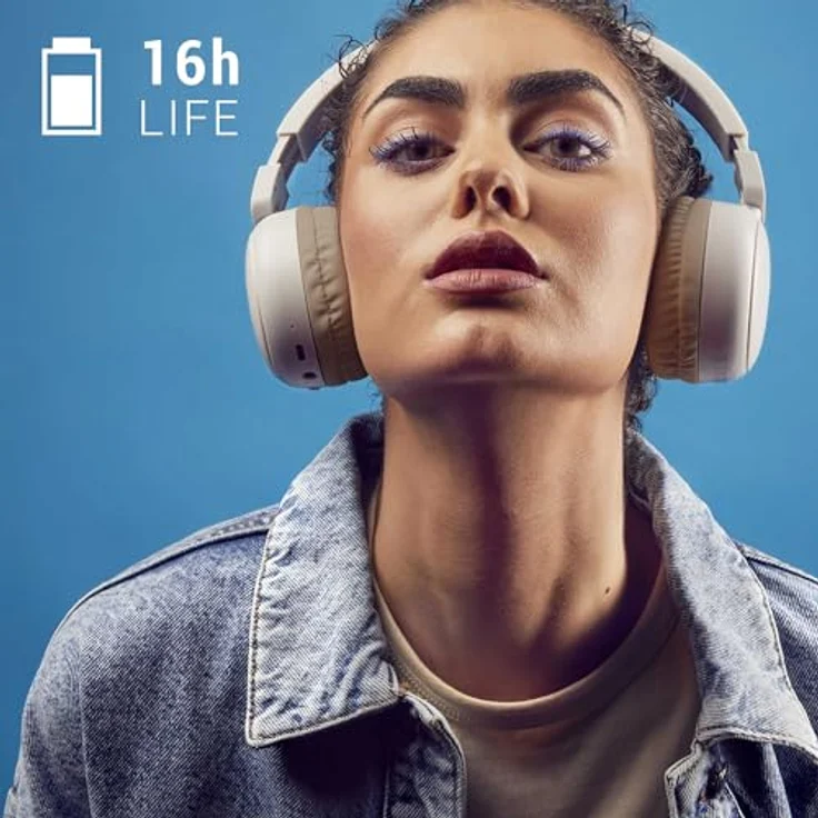 Energy Sistem RadioColor, Bluetooth-Kopfbügelkopfhörer in Creme mit 16 Stunden Akkulaufzeit und Bluetooth 5.3 – Bild 4