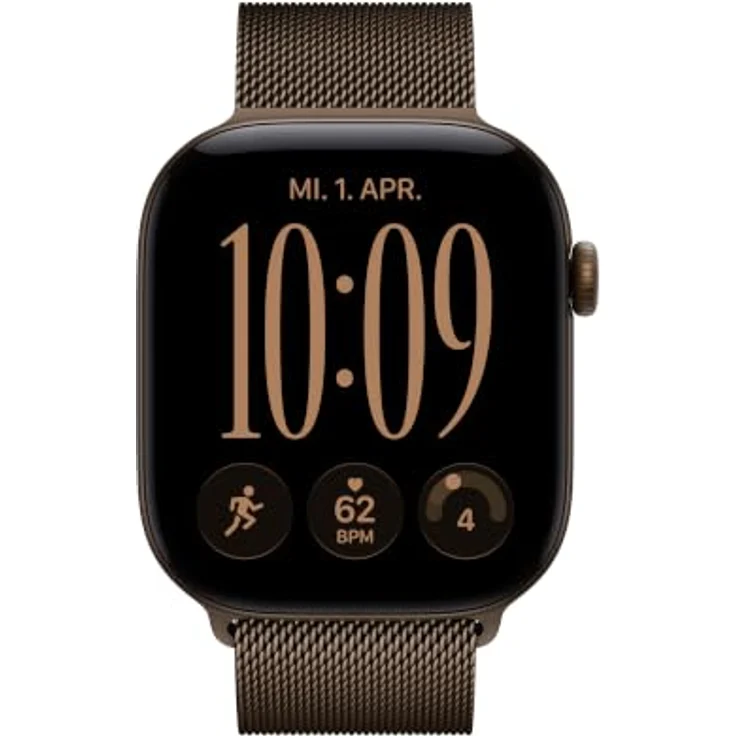 Apple Watch Series 12 Cellular 46mm, Dunkelbronze Aluminiumgehäuse, Dunkelbronze Milanaise Armband, Gesundheits- und Fitness-Tracker mit Ceramic Shield 2 – Bild 2