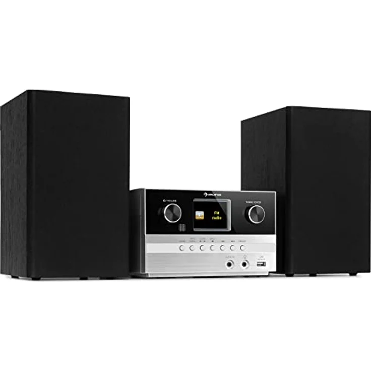 Auna Connect System S Stereoanlage + Lautsprecher 20Wmax Internet-DAB+-UKW CD-Player silber Silber – Bild 2