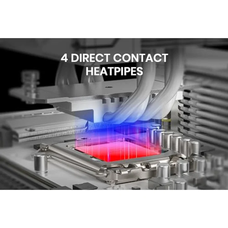 ID-Cooling FROZN A410, CPU Kühler mit 220W TDP, aRGB-Beleuchtung, weiss – Bild 2