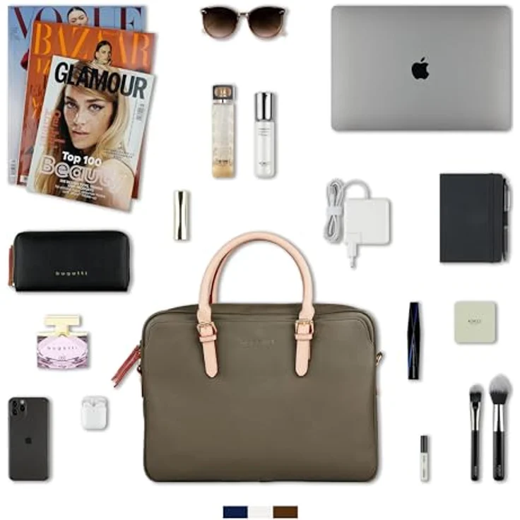 Bugatti Aktentasche ELLA, Laptop-Tasche mit integrierten Kartenfächern, violett – Bild 8