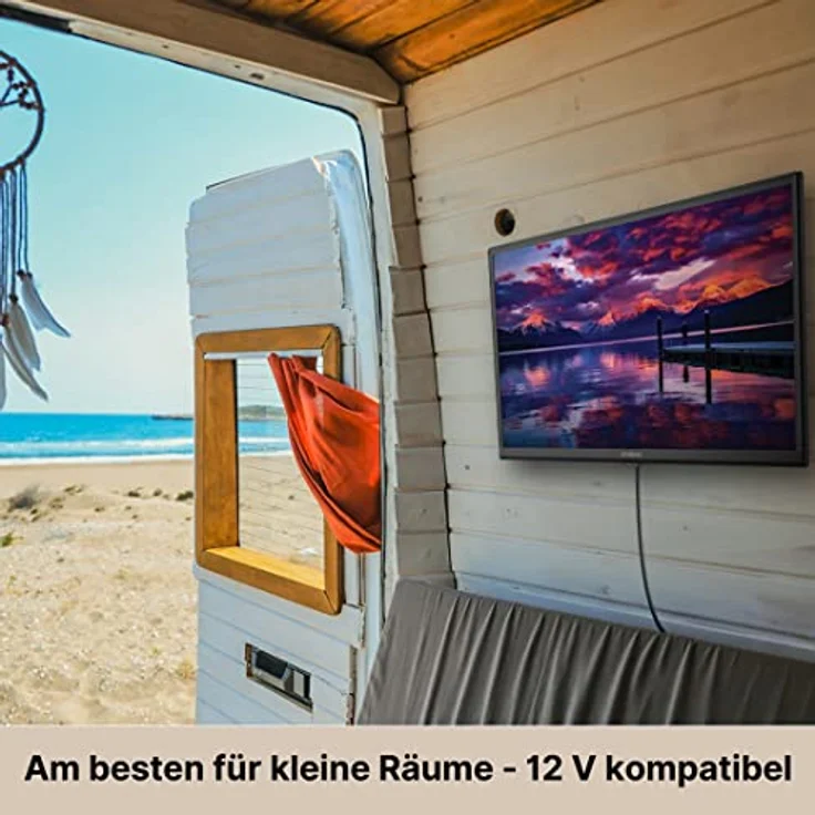 STRONG SRT 24HE4023 | 24'' HD TV | 230 V / 12 V kompatibel | Camping Fernseher | DVB-T2/C/S2 | Hotelmodus | On-Screen-Programmführer mit Timer | schwarz – Bild 4