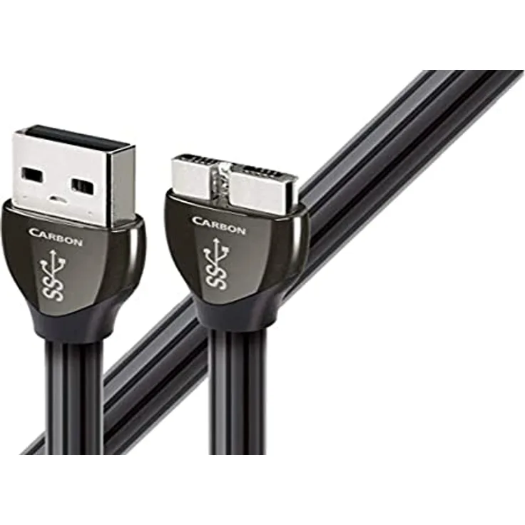 AudioQuest 0,75 m Carbon Micro-USB 3.0 USB-Kabel 0,75 m USB A Micro-USB B schwarz – USB-Kabel (0,75 m, USB A, Micro-USB B, 3.0 (3.1 Gen 1), Stecker/Stecker Connector, Schwarz)