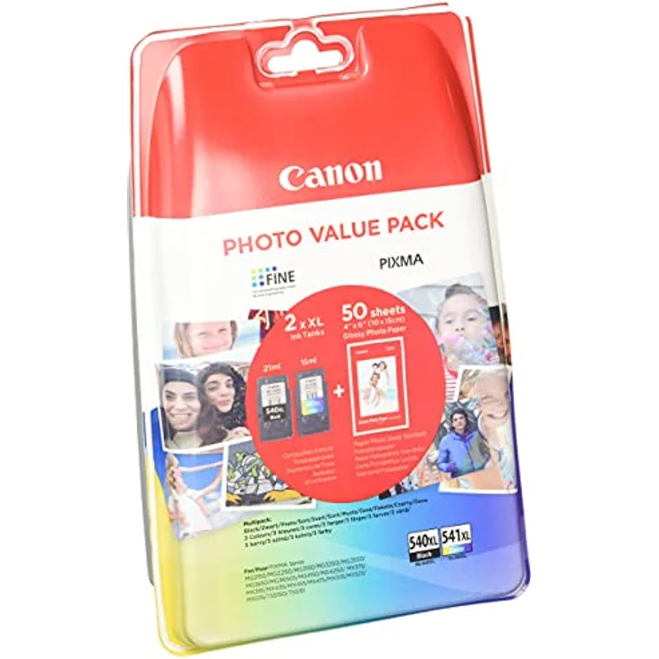 Canon High Capacity Ink Cartridge Value Pack PG-540XL,CL-541XL Genuine, schwarz-farbige , XL – Bild 2