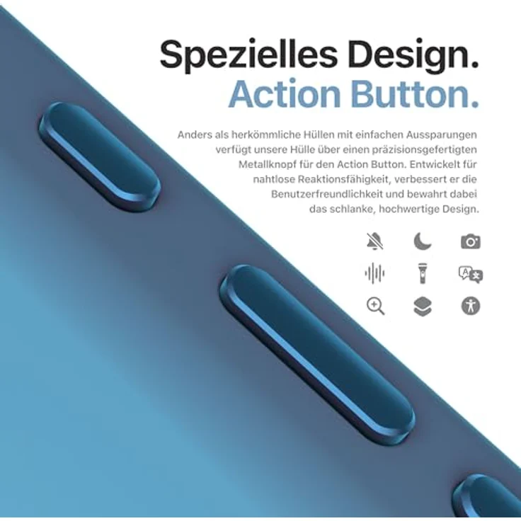 Decoded AntiMicrobial Silicone Backcover Case mit MagSafe für iPhone 16 Pro Max - Blau, Smartphone Hülle – Bild 7