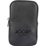 Joop! Jeans Lettera 1.0 Bianca, Handytasche aus 100% Polyurethan, schwarz, 11 cm x 2 cm x 17 cm