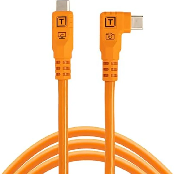 Tether Tools TetherPro USB-C Optima 10G rechts orange 3m, High-Speed-Verbindungskabel für zuverlässige Aufnahmen