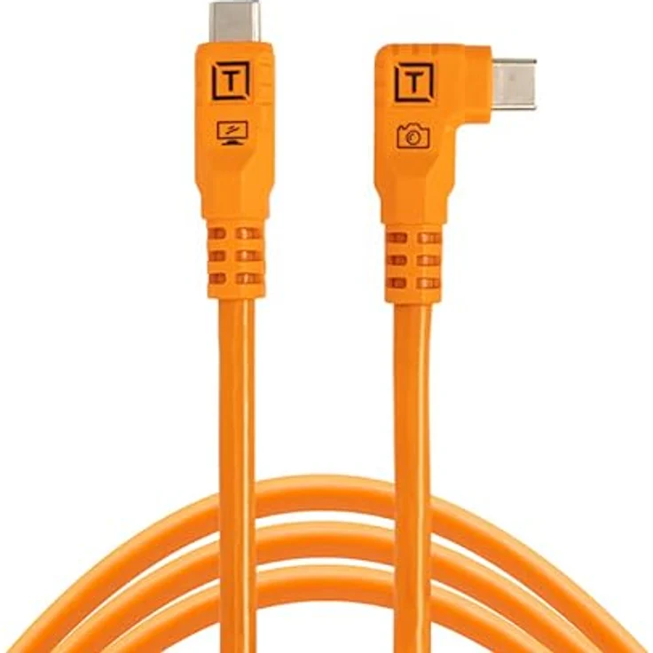 Tether Tools TetherPro USB-C Optima 10G rechts orange 3m, High-Speed-Verbindungskabel für zuverlässige Aufnahmen – Bild 1