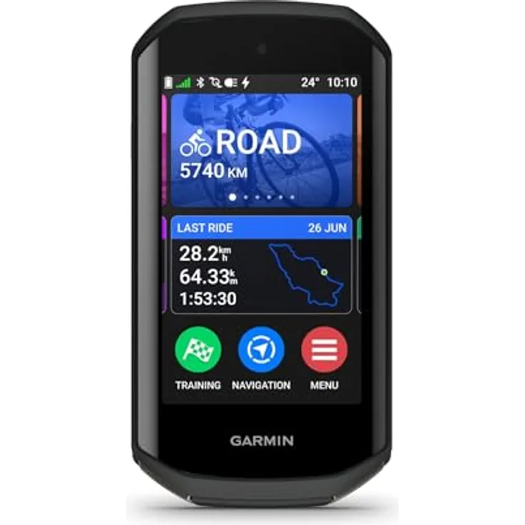 Garmin Edge 1050 Bundle, GPS-Fahrradcomputer mit 3,5-Zoll-LCD-Display, Herzfrequenz-Brustgurt, Geschwindigkeitssensor und Trittfrequenzsensor, bis zu 60 Stunden Akkulaufzeit