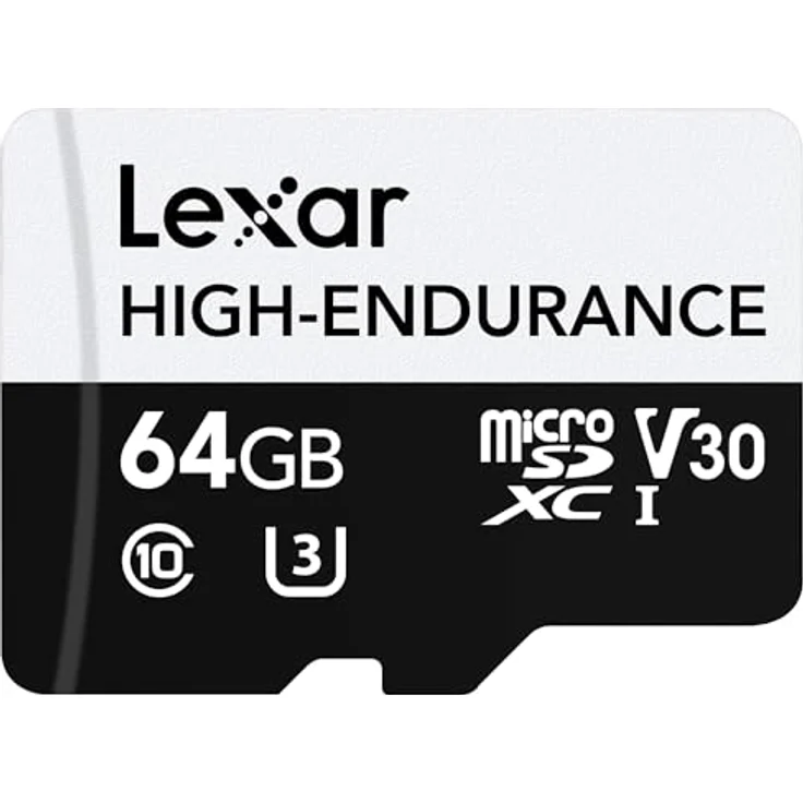 Lexar 64 GB High-Endurance microSDHC/microSDXC UHS-I-Karte für 24/7-Videoüberwachung in Full-HD und 4K – Bild 1