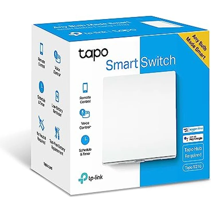 TP-Link Tapo S210 Smart Lichtschalter, 1-Gang 1-Way, Fernbedienung, Sprachsteuerung über Amazon Alexa oder den Google Assistant, batteriebetrieben [Muss mit Tapo H100 Hub verwendet Werden] – Bild 4