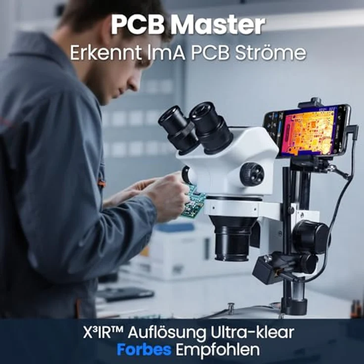 Thermal Master P3 Wärmebildkamera, Infrarot Kamera mit 512x384 Auflösung, -20℃-600℃ Temperaturbereich, manuelles Fokus-Objektiv, 15-fach digitaler Zoom, schwarz – Bild 2